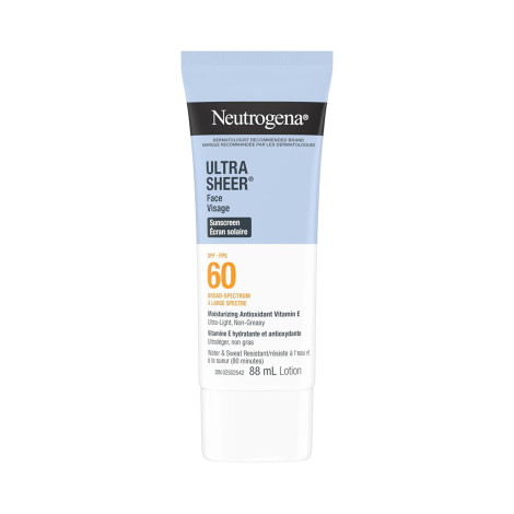 Neutrogena Ultra Sheer Face Visage Sunscreen Lotion SPF 60 88ml Neutrogena Ultra Sheer Face Visage Sunscreen Lotion SPF 60 88ml - Image 1