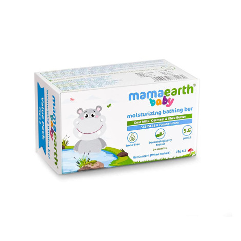Mamaearth Baby Moisturizing Bathing Bar 75g x 2Pcs Mamaearth Baby Moisturizing Bathing Bar 75g x 2Pcs - Image 1