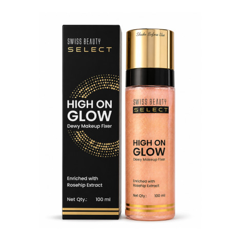 Swiss Beauty Select High On Glow Dewy Makeup Fixer 100ml Swiss Beauty Select High On Glow Dewy Makeup Fixer 100ml - Image 1