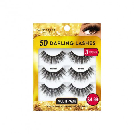 Absolute New York Multipack 5D Darling Eye Lashes - ELDM28 Elaine Absolute New York Multipack 5D Darling Eye Lashes - ELDM28 Elaine - Image 1
