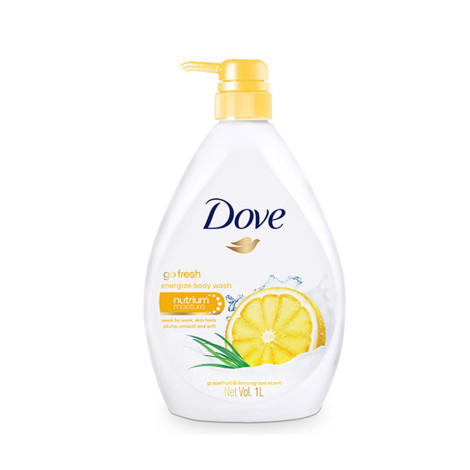 Dove Go Fresh Grapefruit & Lemongrass Scent Energize Body Wash 1L Dove Go Fresh Grapefruit & Lemongrass Scent Energize Body Wash 1L - Image 1