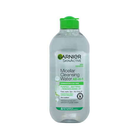 Garnier Skin Active Micellar Cleansing Water All-in-1 For Combination & Oily Skin 400ml Garnier Skin Active Micellar Cleansing Water All-in-1 For Combination & Oily Skin 400ml - Image 1