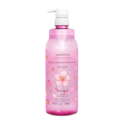 Watsons Botanical Brightening Cherry Blossom Body Wash 1000ml Watsons Botanical Brightening Cherry Blossom Body Wash 1000ml - Image 1