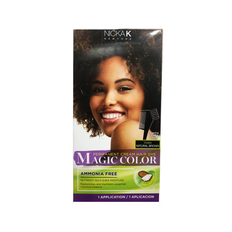 Nicka K Permanent Cream Hair Dye Magic Color - TCW05 Natural Brown Nicka K Permanent Cream Hair Dye Magic Color - TCW05 Natural Brown - Image 1
