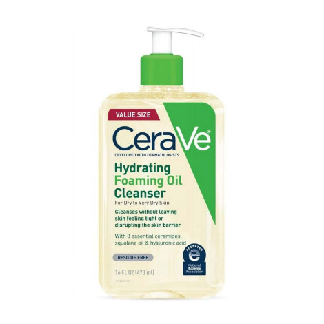 Cerave Hydrating Foaming Oil Cleanser For Dry To Very Dry Skin 473ml Cerave Hydrating Foaming Oil Cleanser For Dry To Very Dry Skin 473ml - Image 1