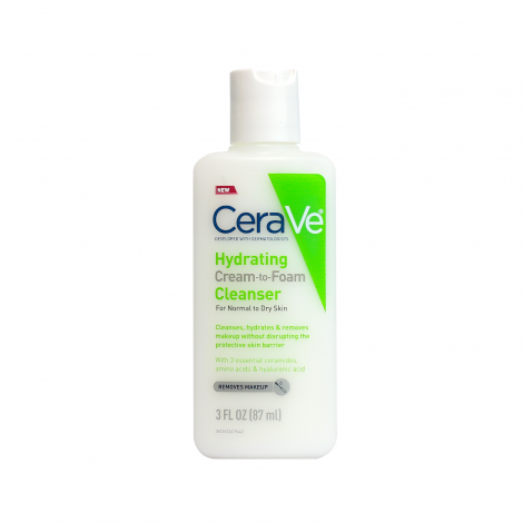 CeraVe Hydrating Cream To Foam Cleanser 87ml CeraVe Hydrating Cream To Foam Cleanser 87ml - Image 1