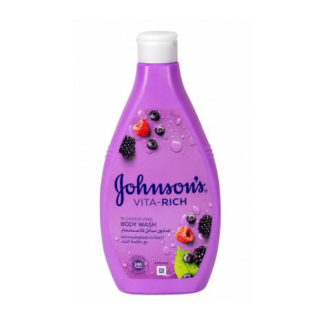 Johnson's Vita Rich With Raspberry Extract Replenishing Body Wash 400ml Johnson's Vita Rich With Raspberry Extract Replenishing Body Wash 400ml - Image 1