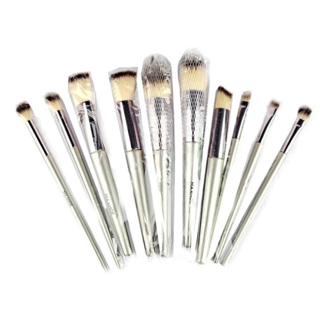 Maange Soft Touch Multiple Combinations 10pcs Makeup Brush Set – Ash Color Maange Soft Touch Multiple Combinations 10pcs Makeup Brush Set – Ash Color - Image 1