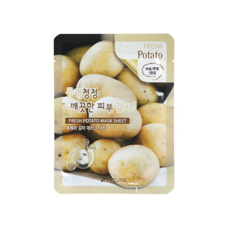 3W Clinic Fresh Potato Mask Sheet 23g 3W Clinic Fresh Potato Mask Sheet 23g - Image 1
