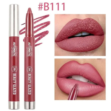 Beauty Glazed Long Stay Automatic Lip Crayon - B111 Plum Beauty Glazed Long Stay Automatic Lip Crayon - B111 Plum - Image 1