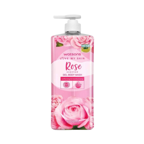 Watsons Love My Skin Rose Scented Gel Body Wash 1000ml Watsons Love My Skin Rose Scented Gel Body Wash 1000ml - Image 1