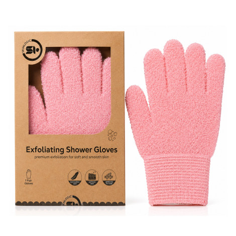 Skinlogic Exfoliating Shower Gloves 1 Pair Skinlogic Exfoliating Shower Gloves 1 Pair - Image 1