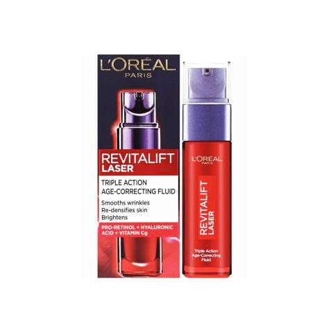 L'Oreal Revitalift Laser Triple Action Age - Correcting Fluid 30ml L'Oreal Revitalift Laser Triple Action Age - Correcting Fluid 30ml - Image 1