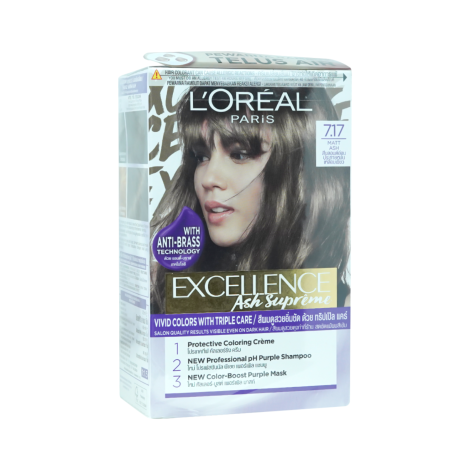 L'Oreal Excellence Matt Ash Hair Colour-7.17 L'Oreal Excellence Matt Ash Hair Colour-7.17 - Image 1
