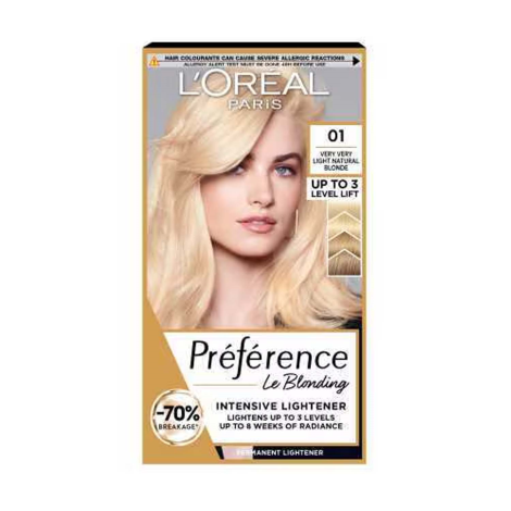 Loreal Hair Color Preference - 01 Very Very Light Natural Blonde Loreal Hair Color Preference - 01 Very Very Light Natural Blonde - Image 1