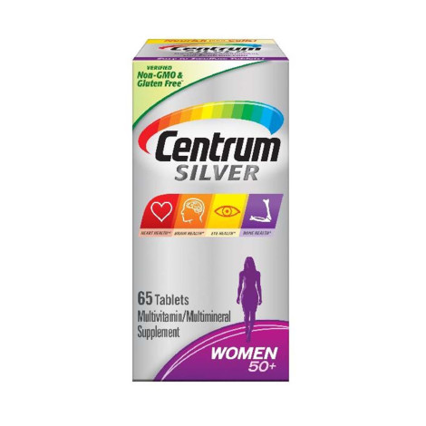 Centrum Silver Women 50+ Multivitamin, Vitamin D3, 65 Tablets USA Centrum Silver Women 50+ Multivitamin, Vitamin D3, 65 Tablets USA - Image 1