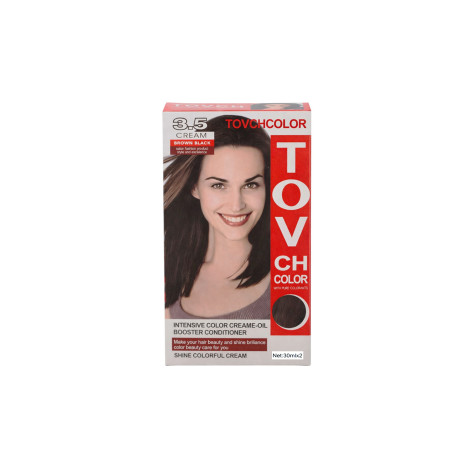 Tovch Hair Color 30ml*2 - 3.5 Brown Black Tovch Hair Color 30ml*2 - 3.5 Brown Black - Image 1