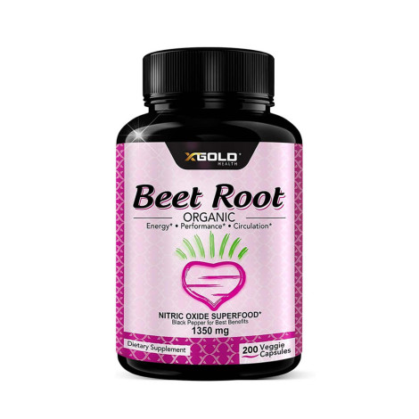 X Gold Health Beet Root 1350mg – 200 Veggie Caps X Gold Health Beet Root 1350mg – 200 Veggie Caps - Image 1