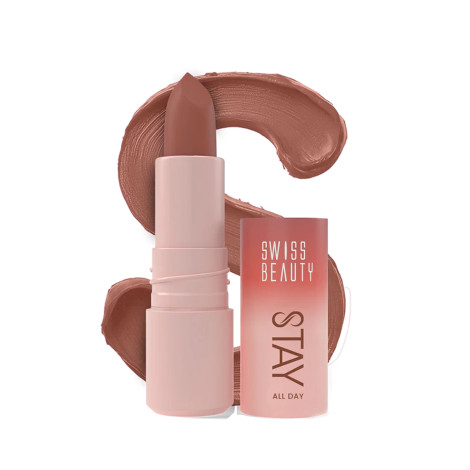 Swiss Beauty Stay All Day Lipstck - 02 Spicy Swiss Beauty Stay All Day Lipstck - 02 Spicy - Image 1