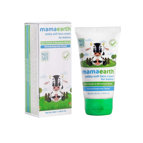 Mama Earth Milky Soft Face Cream For Babies 60g Mama Earth Milky Soft Face Cream For Babies 60g - Image 1