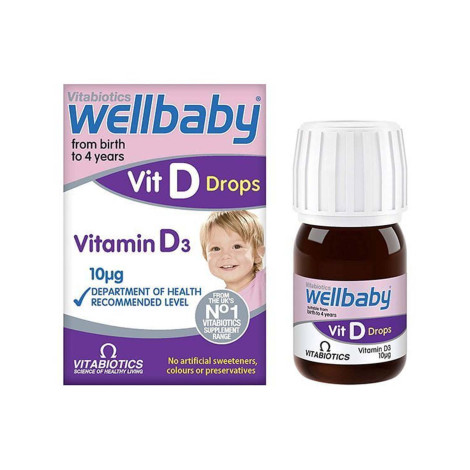 Vitabiotics Wellbaby Vit D Drops 10µg – 30ml Vitabiotics Wellbaby Vit D Drops 10µg – 30ml - Image 1