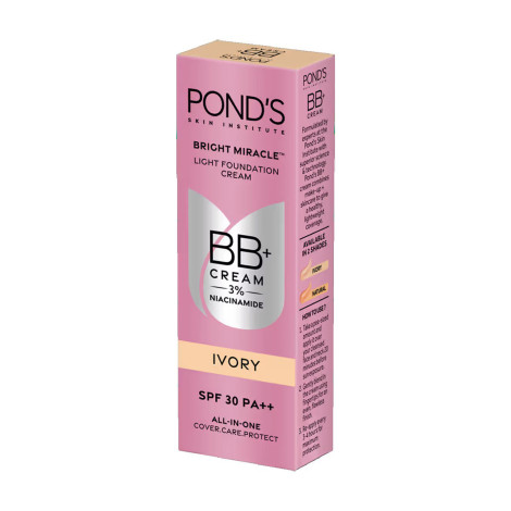 Ponds Ivory SPF30 PA++ All In One 3% Niacinamide BB+ Cream 18g Ponds Ivory SPF30 PA++ All In One 3% Niacinamide BB+ Cream 18g - Image 1