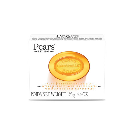 Pears Transparent Soap Pure and Gentle with Plant Oils 125g Pears Transparent Soap Pure and Gentle with Plant Oils 125g - Image 1