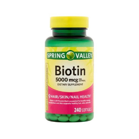 Spring Valley Biotin Softgels 5000mcg 240 Softgels Spring Valley Biotin Softgels 5000mcg 240 Softgels - Image 1