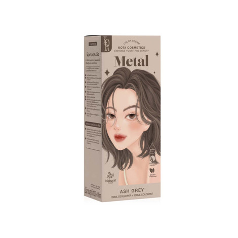 Kota Hair Color Cream Metal - Ash Grey Kota Hair Color Cream Metal - Ash Grey - Image 1