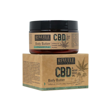 Revuele CBD & Hemp Seed Oil Body Butter 240ml Revuele CBD & Hemp Seed Oil Body Butter 240ml - Image 1