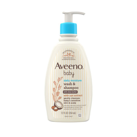 Aveeno Baby Daily Moisture Wash & Shampoo with Shea Butter 354ml Aveeno Baby Daily Moisture Wash & Shampoo with Shea Butter 354ml - Image 1