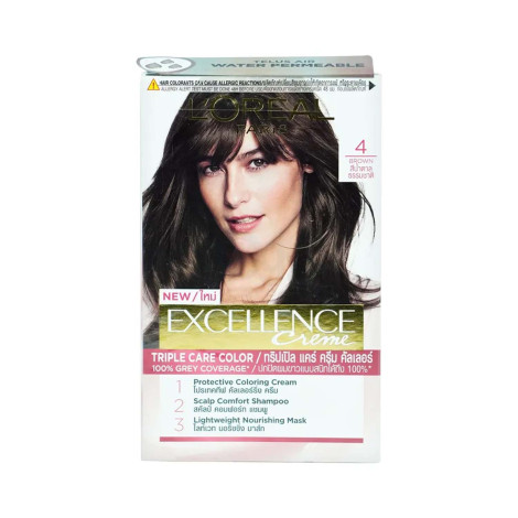 L'Oreal Excellence Hair Color- 4 Brown L'Oreal Excellence Hair Color- 4 Brown - Image 1