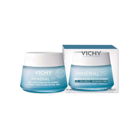 Vichy Mineral 89 48H Moisture Matte Sorbet Gel 50ml Vichy Mineral 89 48H Moisture Matte Sorbet Gel 50ml - Image 1