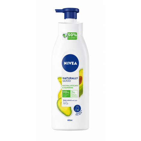 Nivea Naturally Good Natural Avocado & Pampering Body Lotion 400ml Nivea Naturally Good Natural Avocado & Pampering Body Lotion 400ml - Image 1