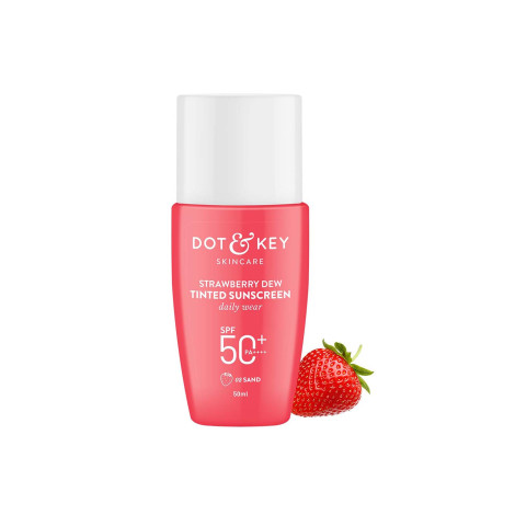 Dot & Key Strawberry Dew Tinted Sunscreen SPF50+ PA+++ 50ml - 03 Sand Dot & Key Strawberry Dew Tinted Sunscreen SPF50+ PA+++ 50ml - 03 Sand - Image 1