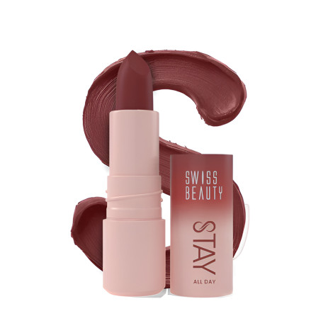 Swiss Beauty Stay All Day Lipstck - 08 Classy Swiss Beauty Stay All Day Lipstck - 08 Classy - Image 1