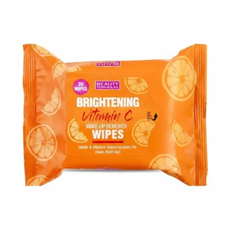 Beauty Formulas Brightening Vitamin C Make Up Remover Wipes - 25 Wipes Beauty Formulas Brightening Vitamin C Make Up Remover Wipes - 25 Wipes - Image 1