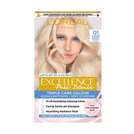 Loreal Hair Colour Excellence - 01 Supreme Lightest Blonde Loreal Hair Colour Excellence - 01 Supreme Lightest Blonde - Image 1