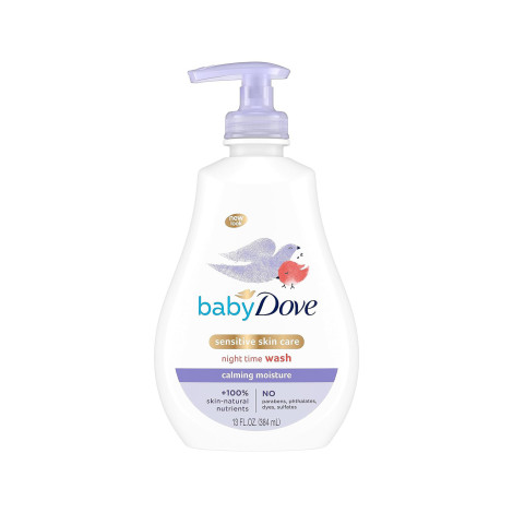 Dove Baby Sensitive Skin Care Calming Moisture Night Time Wash 384ml Dove Baby Sensitive Skin Care Calming Moisture Night Time Wash 384ml - Image 1
