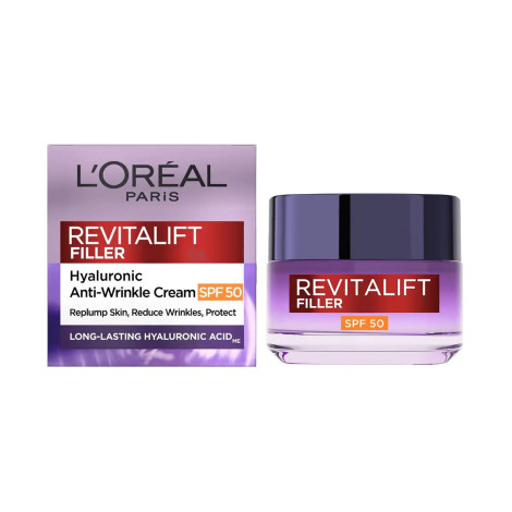 L'oreal Revitalift Filler Hyaluronic Anti - Wrinkle Spf50 Cream 50ml L'oreal Revitalift Filler Hyaluronic Anti - Wrinkle Spf50 Cream 50ml - Image 1