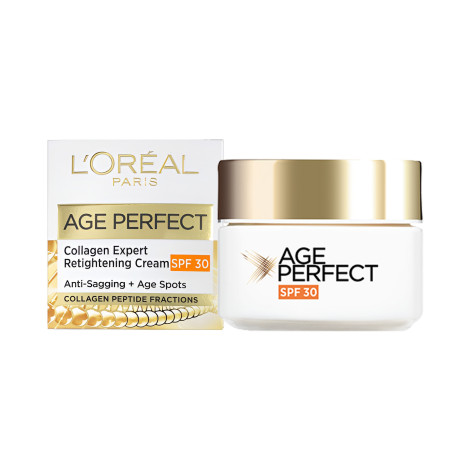 L'Oreal Age Perfect Collagen Expert Retightening Cream SPF30 50ml L'Oreal Age Perfect Collagen Expert Retightening Cream SPF30 50ml - Image 1
