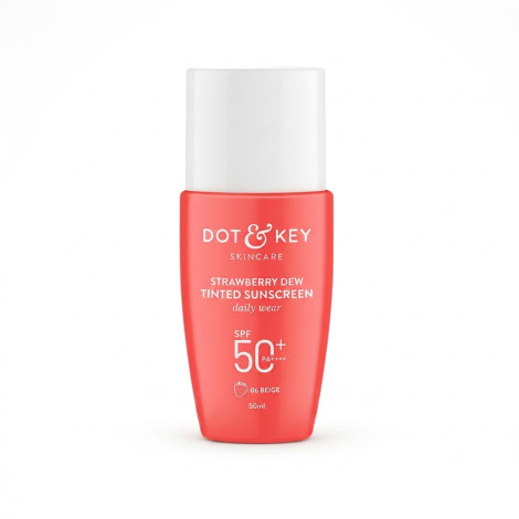 Dot & Key Strawberry Dew Tinted Sunscreen SPF50+ PA+++ 50ml - 05 Beige Dot & Key Strawberry Dew Tinted Sunscreen SPF50+ PA+++ 50ml - 05 Beige - Image 1