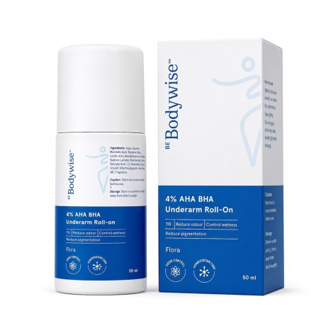 Be Bodywise 4% AHA BHA Underarm Roll On 50ml - Flora Be Bodywise 4% AHA BHA Underarm Roll On 50ml - Flora - Image 1