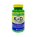 Spring Valley Vitamin K2 90mcg + D3 5000iu 90 vegetarian capsules