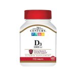21st Century, D3, 25 mcg (1000 IU), 110 Tablets