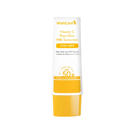 WishCare Vitamin C Pure Glow Milk Sunscreen SPF 50+ PA+++ 50g WishCare Vitamin C Pure Glow Milk Sunscreen SPF 50+ PA+++ 50g - Image 1