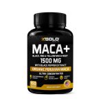 X Gold Health Organic Maca Root Capsules Black, Yellow, Red Strongest 1500 mg – 150 Capsules