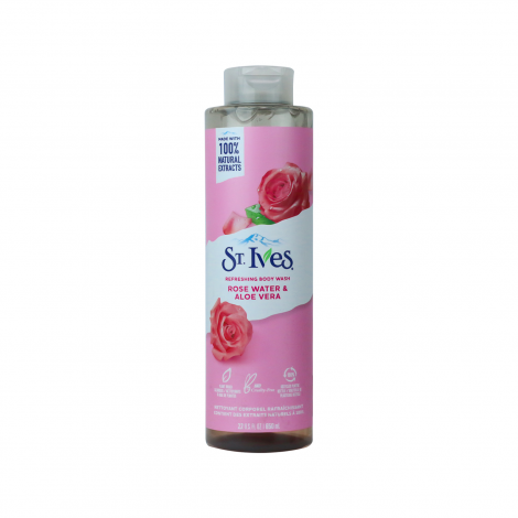 St.Ives Rose Water & Aloe Vera Refreshing Body Wash 650ml St.Ives Rose Water & Aloe Vera Refreshing Body Wash 650ml - Image 1