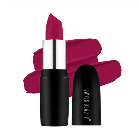 Swiss Beauty Pure Matte Lipstick - 210 Burgundy Swiss Beauty Pure Matte Lipstick - 210 Burgundy - Image 1