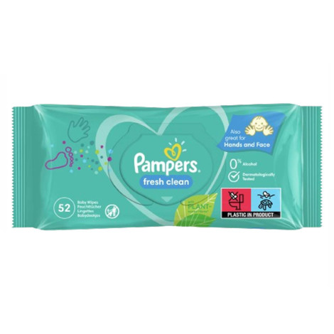 Pampers Fresh Clean Baby Wipes 52Pcs Pampers Fresh Clean Baby Wipes 52Pcs - Image 1